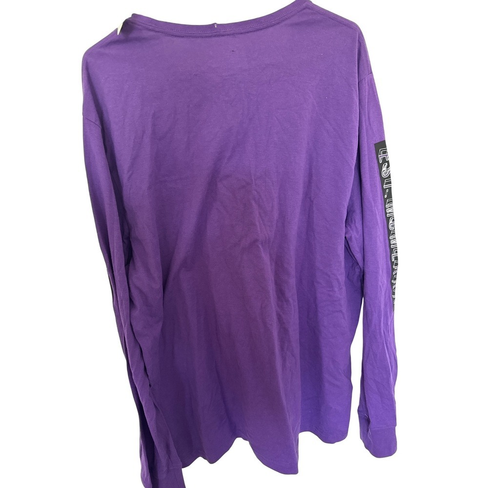 Express EXP NYC USA Purple Long Sleeve Graphic T-Shirt Mens XL Extra Large - Picture 4 of 4